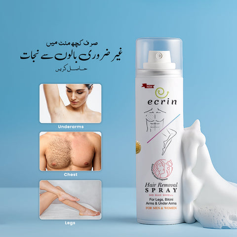 New Ecrin Hair Removal Foaming Spray (for men & women) - 200ml